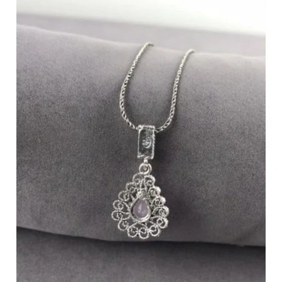 925 Sterling Silver Turkish Filigree Wedding Jewelry Set for Women, HandmadeGift - Picture 6 of 10